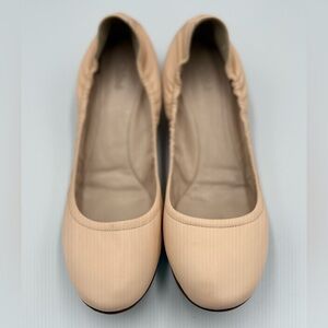 Chloe Light Tan Women's Flats with Chunky Heel